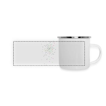 konfetti räppli flocken - Panorama Emaille-Tasse - Weiß - Vorne