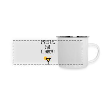 Guadeloupe / 971 / Guadeloupéen / Guadeloupéenne - Mug panoramique émaillé - blanc - Devant