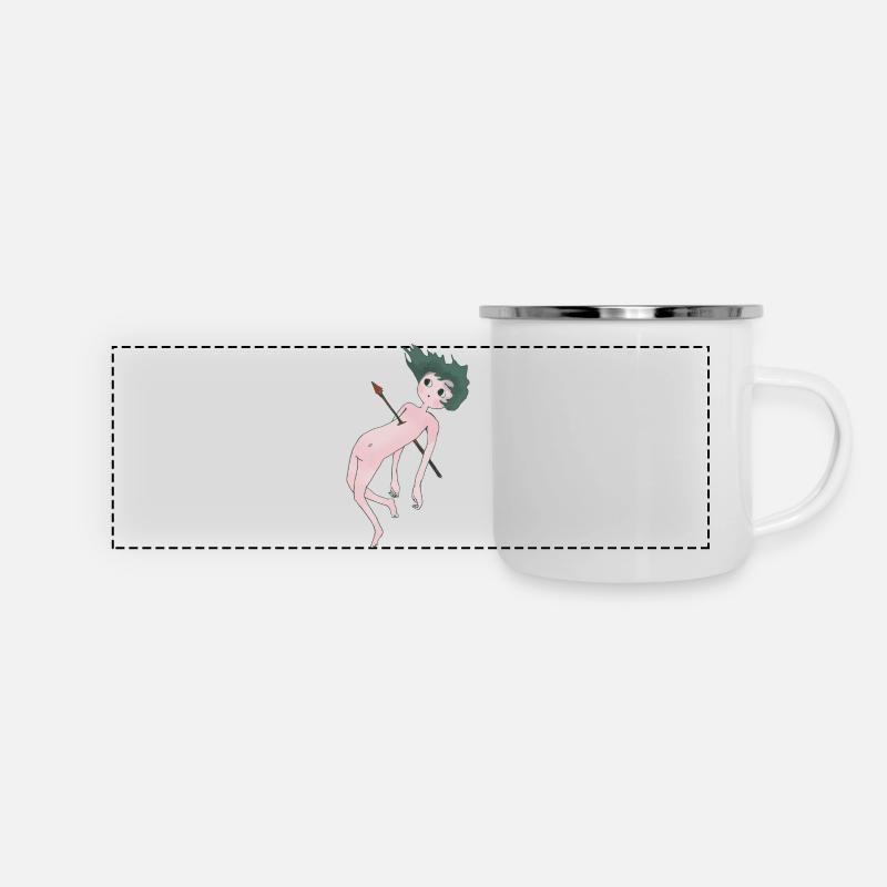 Flèche de Cupidon - Mug panoramique émaillé - blanc