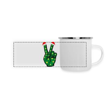Christmas Peace Symbol - Panoramic Camper Mug - white - Front