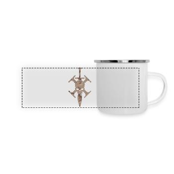 Army War Military Uniform Force Soldier Camouflage - Panoramic Camper Mug - white - Front