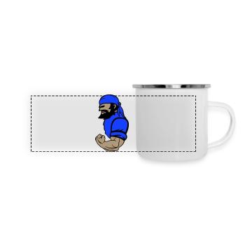 pirate - Mug panoramique émaillé - blanc - Devant