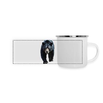 Tragen - Panorama Emaille-Tasse - Weiß - Vorne