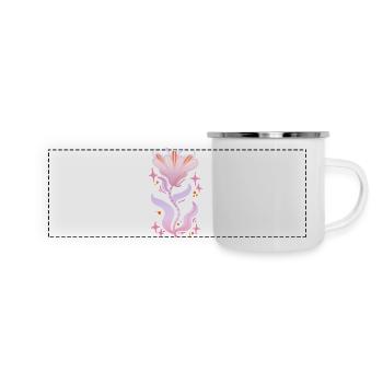Dreamy Fantasy Flower - Panoramic Camper Mug - white - Front