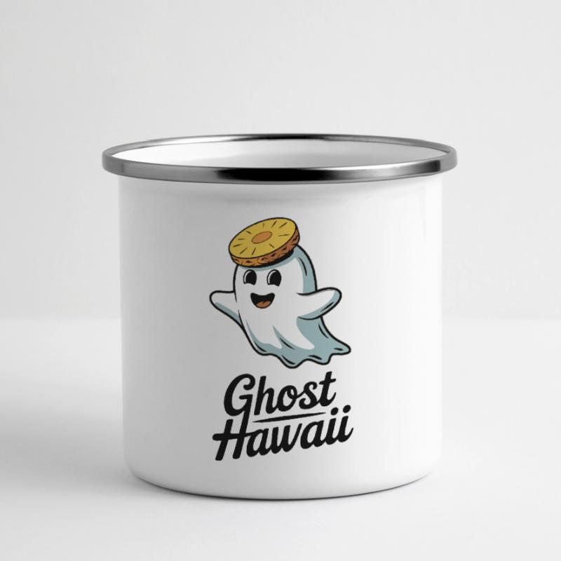 Ghost Hawaii Panorama Emaille-Tasse