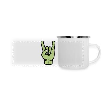 Party Hand Skirt Sign - Panoramic Camper Mug - white - Front