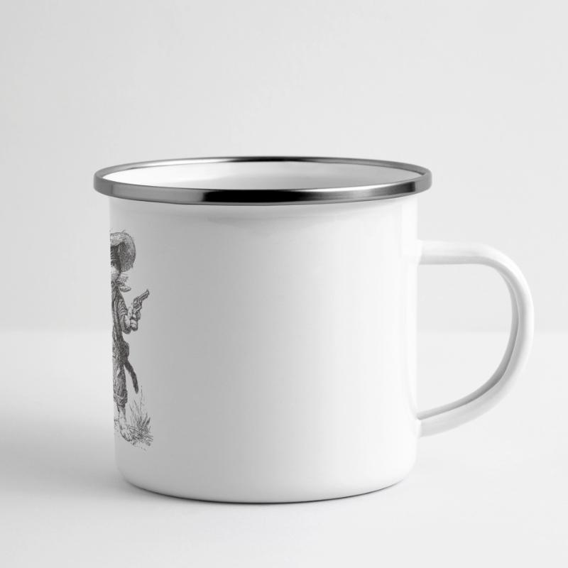 Cat Bandit Mug panoramique émaillé