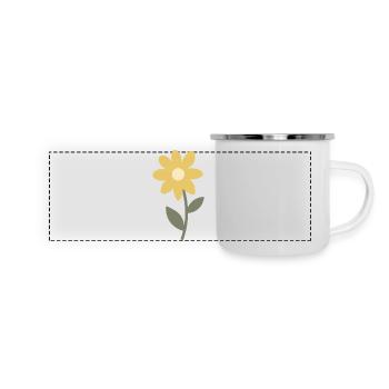 Bloomdesign de fleurs minimales - Mug panoramique émaillé - blanc - Devant
