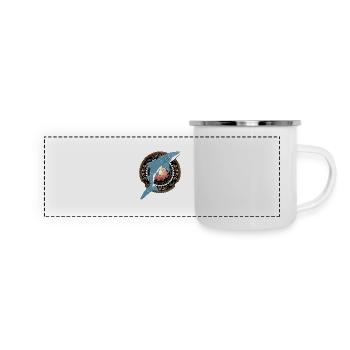 Walhai Hawaiianisch - Panorama Emaille-Tasse - Weiß - Vorne