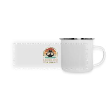 Stufe 63 - Panorama Emaille-Tasse - Weiß - Vorne