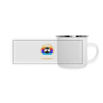 Stufe 63 - Panorama Emaille-Tasse - Weiß - Vorne