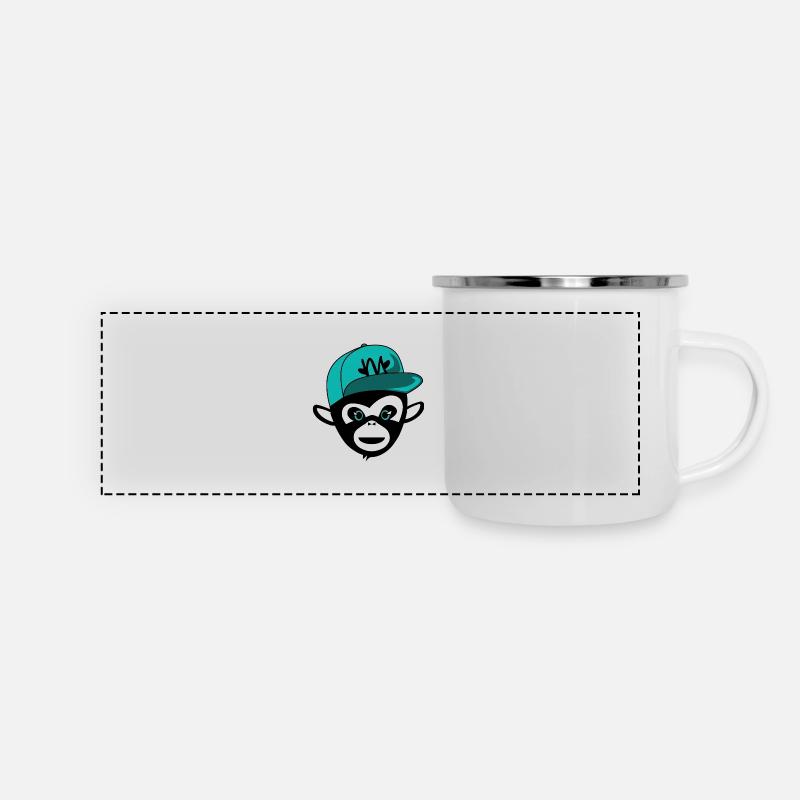 Chimpanzee - Panoramic Camper Mug - white