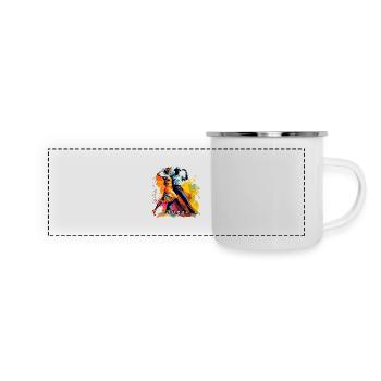 Cultivating social contacts through dancing - Panoramic Camper Mug - white - Front