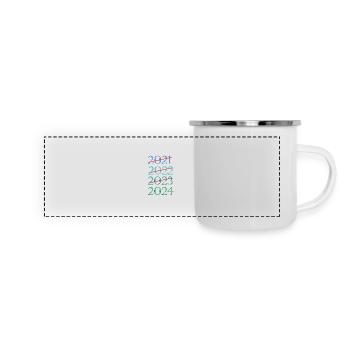 meilleur vente bonne année 2023 2024 - Mug panoramique émaillé - blanc - Devant