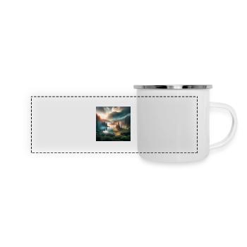 Sunrise - Panorama Emaille-Tasse - Weiß - Vorne