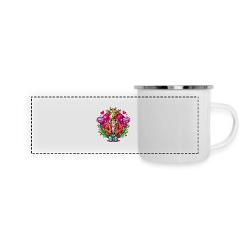 Giraffe Parade: Cool Giraffe - Panoramic Camper Mug - white - Front