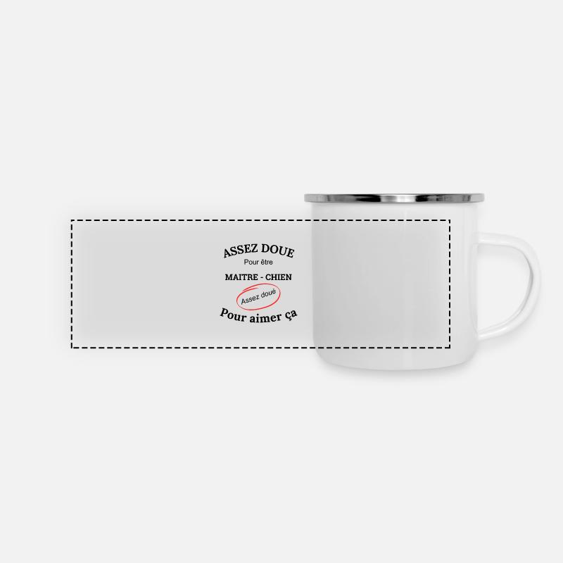 Gifted enough to be a DOG HANDLER - Panoramic Camper Mug - white