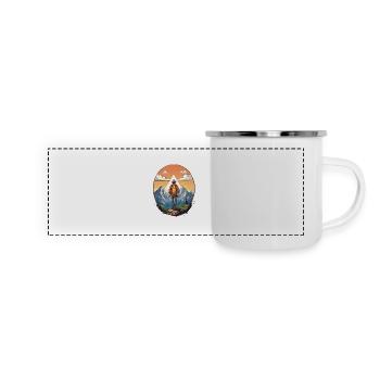 Hiking Mountains - Panoramic Camper Mug - white - Front