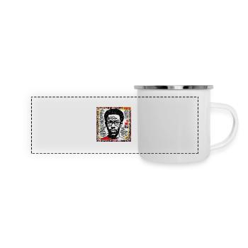 Fred - Pop Art - Panorama Emaille-Tasse - Weiß - Vorne