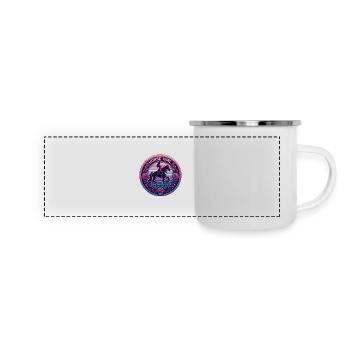 Fille de cheval - Mug panoramique émaillé - blanc - Devant