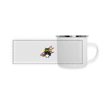 GUTER MOMENT - Panorama Emaille-Tasse - Weiß - Vorne