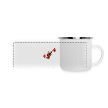 Peace and love - Panoramic Camper Mug - white - Front