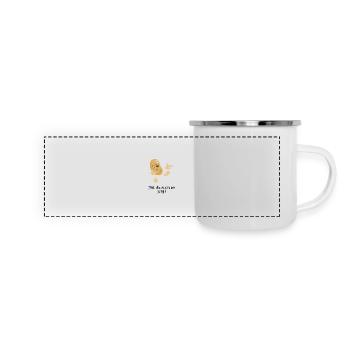 Bist du auch so jung - Panorama Emaille-Tasse - Weiß - Vorne