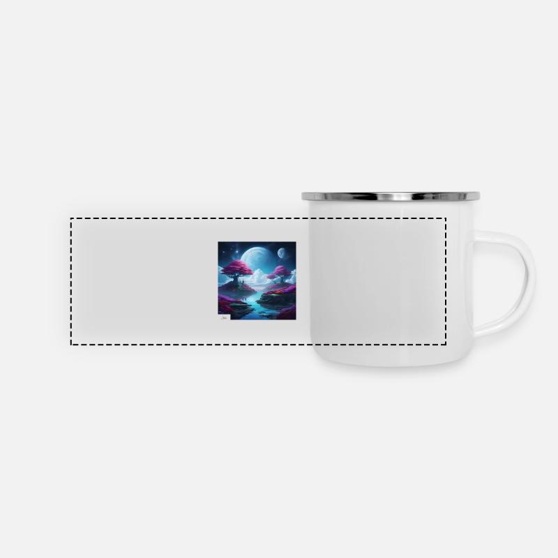 Soft & serene dreamscape - Panoramic Camper Mug - white