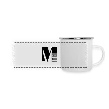 Mannheim - Panorama Emaille-Tasse - Weiß - Vorne