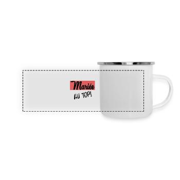 HOCHZEIT. ZUKÜNFTIGE BRAUT - Panorama Emaille-Tasse - Weiß - Vorne