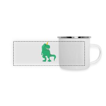 Dino Einhorn T-Rex - Mug panoramique émaillé - blanc - Devant