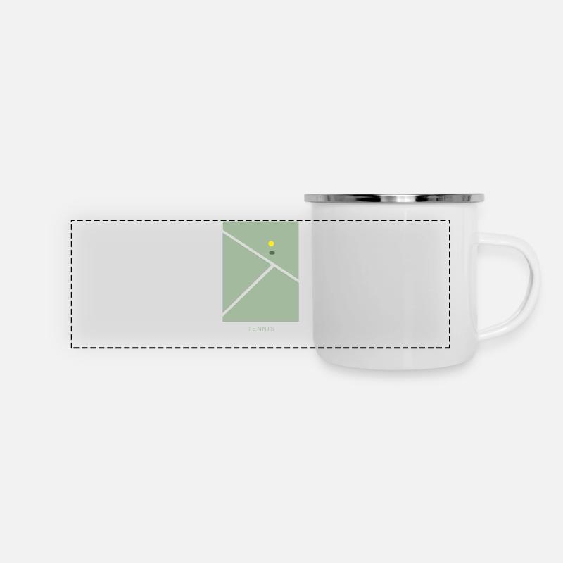 Tennis Art - Panoramic Camper Mug - white