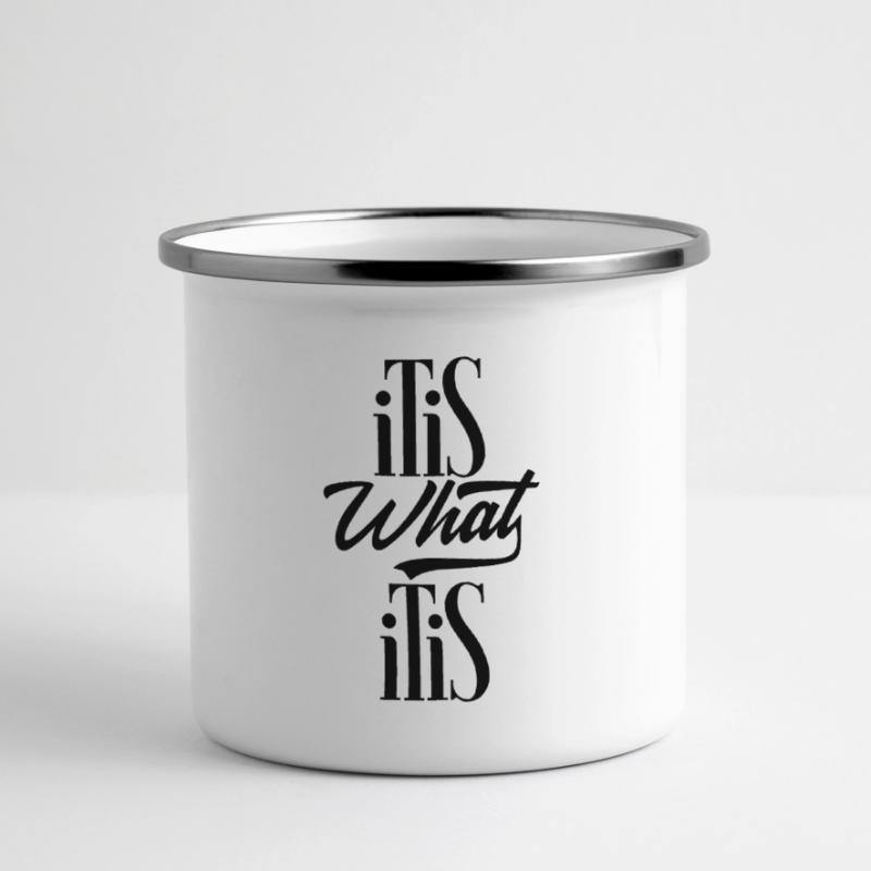 C'est ce que c'est (It is what it is) Mug panoramique émaillé