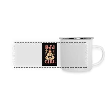 BJJ girl - Panoramic Camper Mug - white - Front
