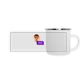 WMN PWR - Visage Féminin - 03 - Mug panoramique émaillé - blanc - Devant