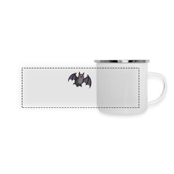 Bad Fly - Panorama Emaille-Tasse - Weiß - Vorne