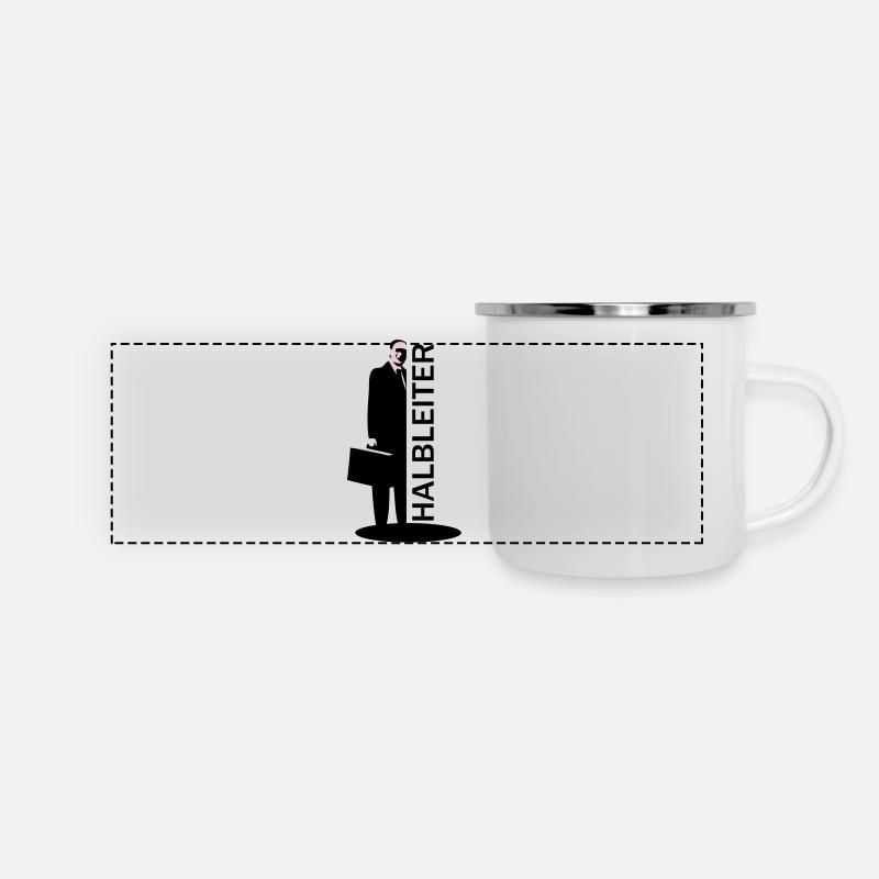 Halbleiter, Chef Vertreter - Panorama Emaille-Tasse - Weiß