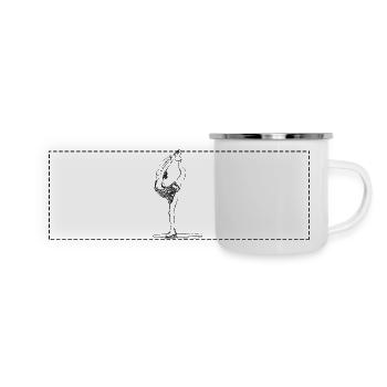 Figure skater - Panorama Emaille-Tasse - Weiß - Vorne
