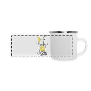 Zitronen Limonade Sommer Limo - Panoramic Camper Mug - white - Front