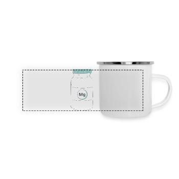 Complément alimentaire protéine de magnésium - Mug panoramique émaillé - blanc - Devant