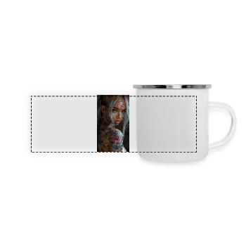 420Clikkk Logo - Mug panoramique émaillé - blanc - Devant