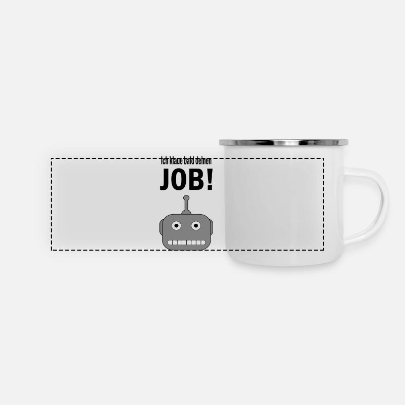 Je vais bientôt te voler ton poste ! - Mug panoramique émaillé - blanc