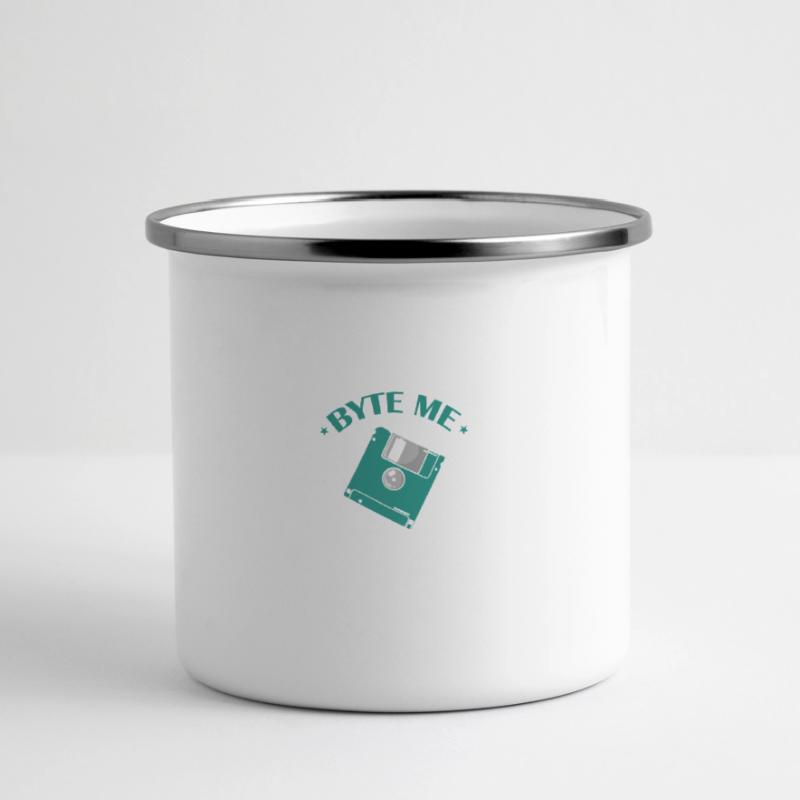 Byte me Floppy Disk Floppy Disk Retro Memory Module Panoramic Camper Mug