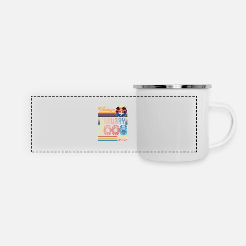 Anniversary January 2008. Gift January 2008. - Panoramic Camper Mug - white