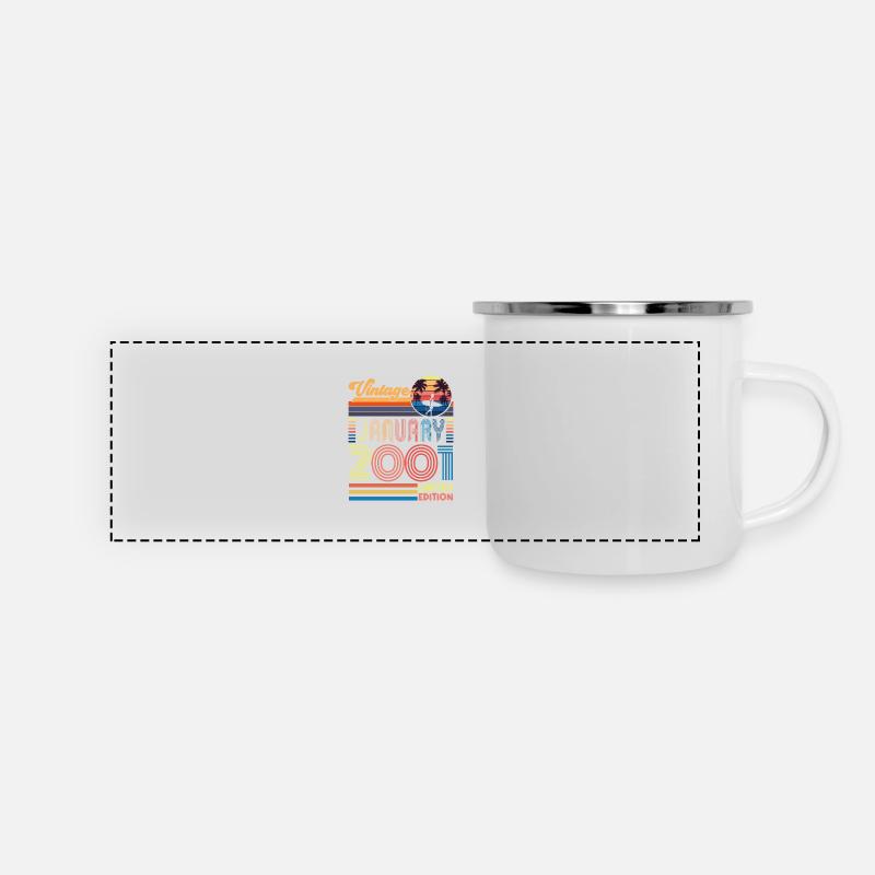 Anniversary January 2001. Gift January 2001. - Panoramic Camper Mug - white