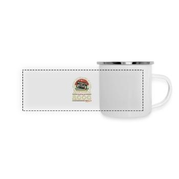 Vintage 2000 Original Retro Geburtstagsgeschenk - Panorama Emaille-Tasse - Weiß - Vorne
