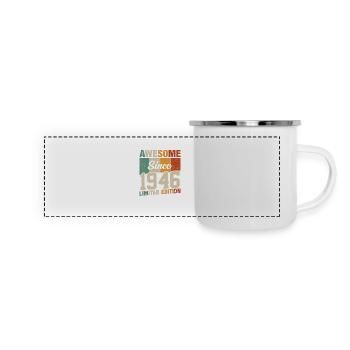 Vintage Birthday 1946 - Panoramic Camper Mug - white - Front