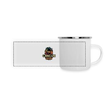 Cancun 2024 Holiday Saying - Panoramic Camper Mug - white - Front