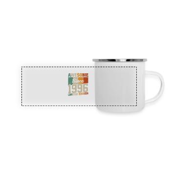 Geburtstagsfreude '96 - Panorama Emaille-Tasse - Weiß - Vorne