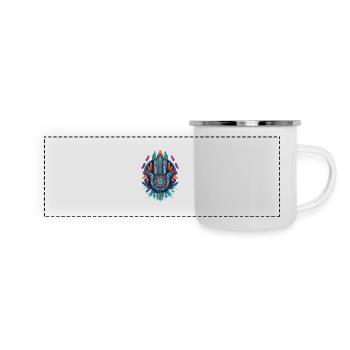Hamsa Hand Mandala Bohemian Chic - Panoramic Camper Mug - white - Front